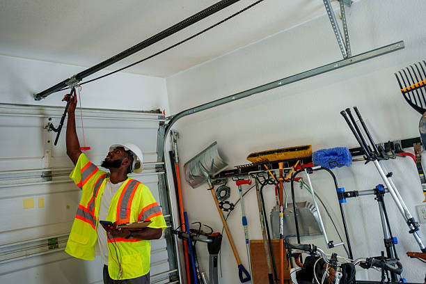 Professional Garage Door Panel Replacement technician working in Nicholson, MS
